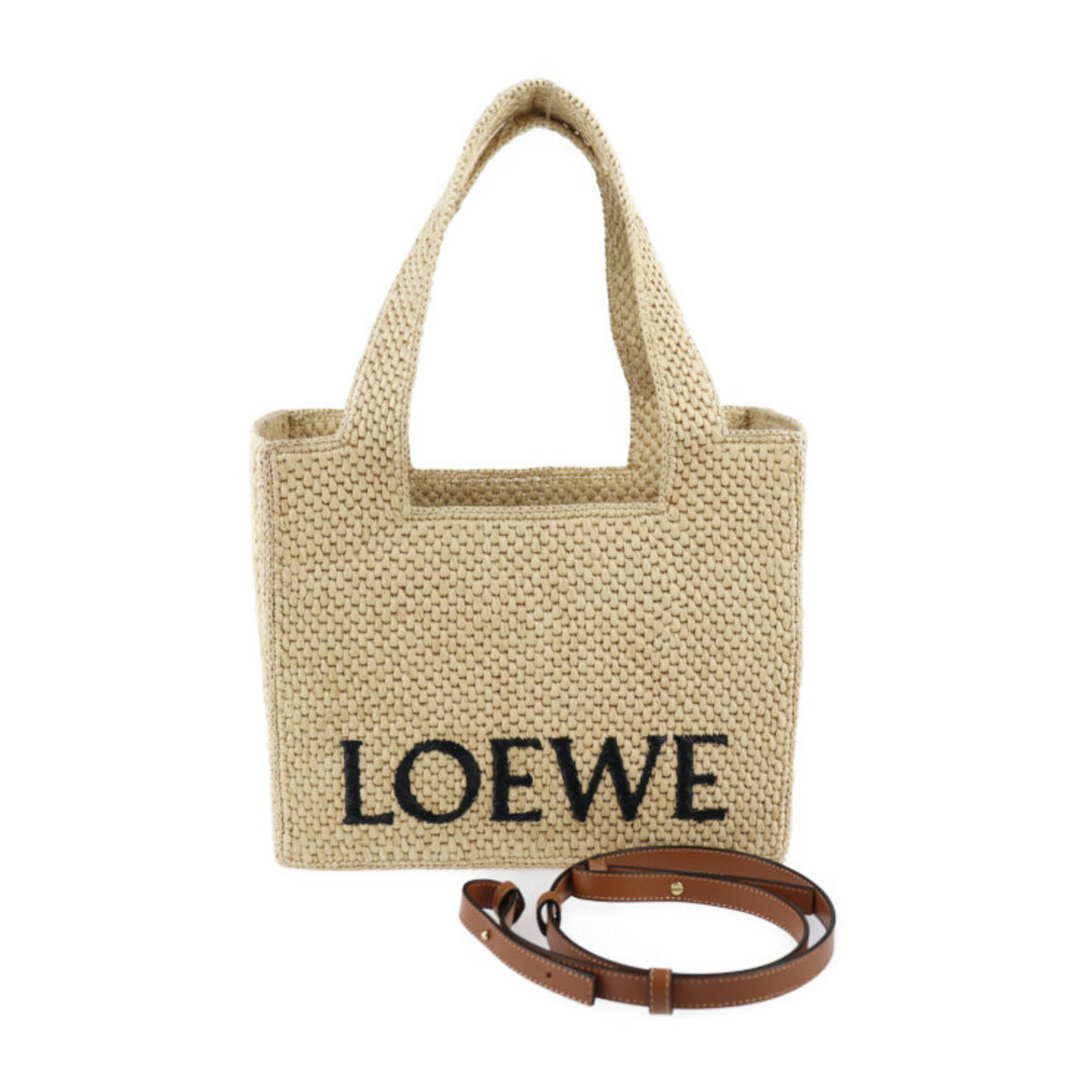 LOEWE ロエベ  フォント トート ミディアム ハンドバッグ A685B61X05 ラフィア   ナチュラル   2WAY ショルダーバッグ 【本物保証】状態コンディション総合