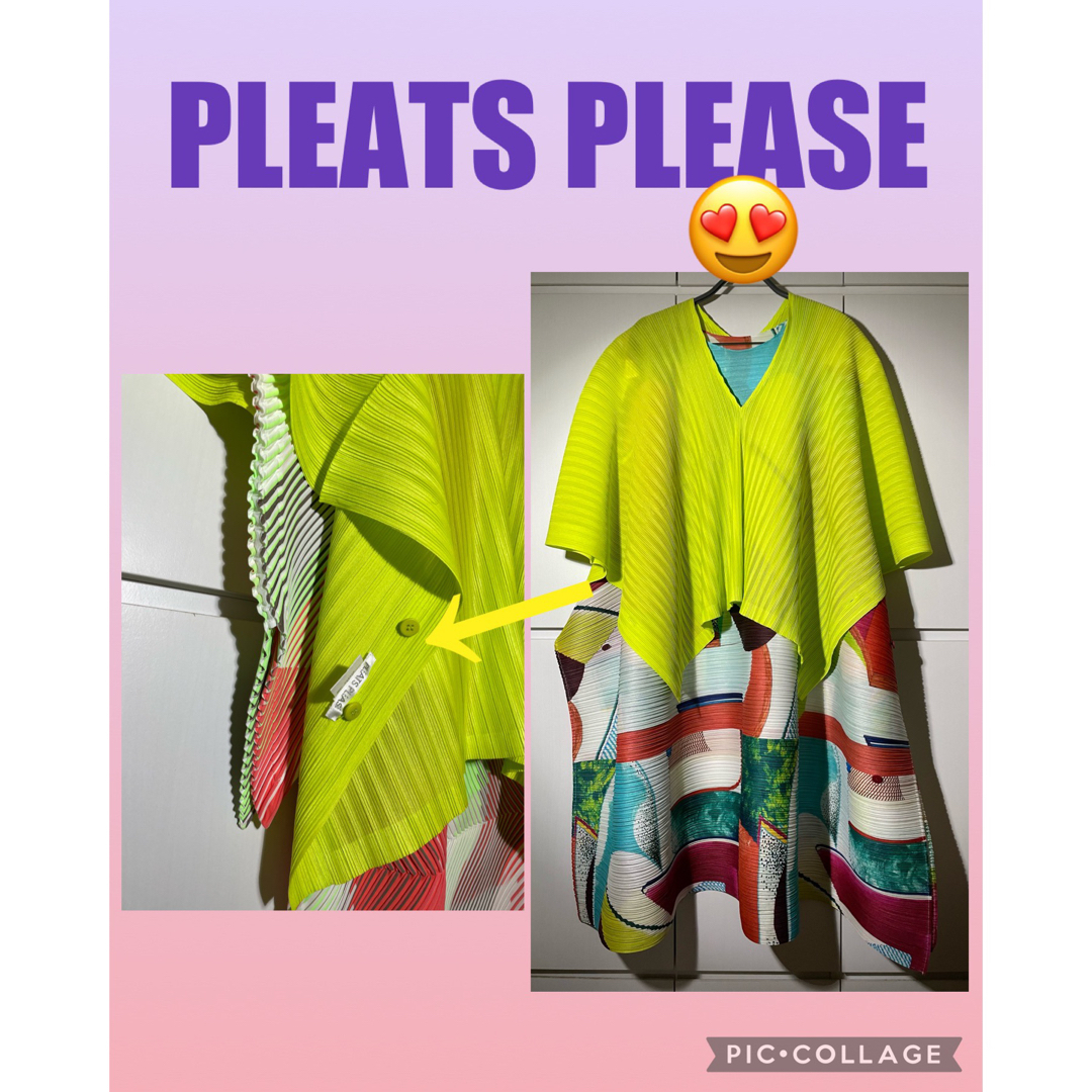 PLEATS PLEASE ポンチョ ３ イッセイミヤケ プリーツプリーズ-