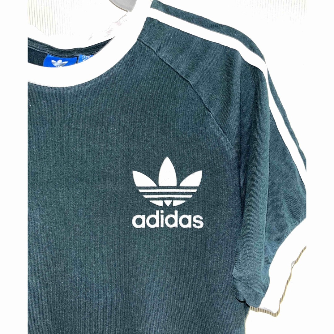 adidas(アディダス)のadidas リンガーTシャツ　グリーン メンズのトップス(Tシャツ/カットソー(半袖/袖なし))の商品写真