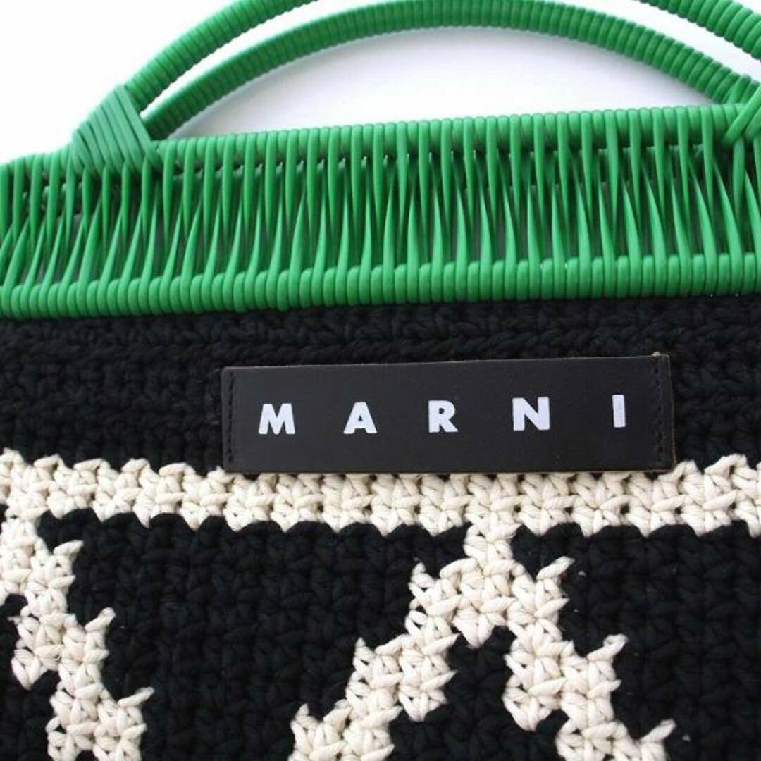 Marni(マルニ)のマルニ 22SS フラワーカフェ クロシェニット ハンドバッグ トートバッグ 黒 レディースのバッグ(ハンドバッグ)の商品写真