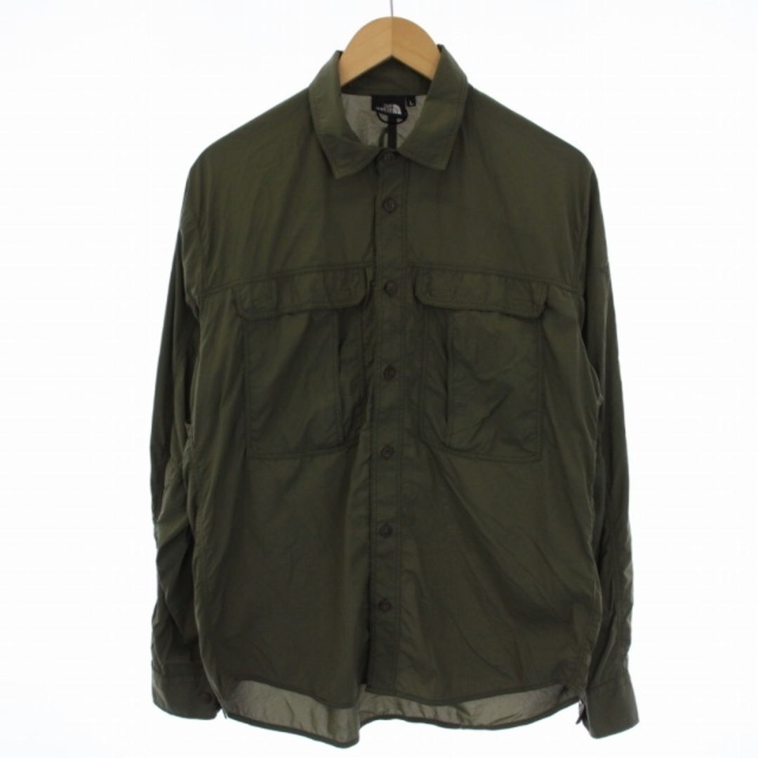 THE NORTH FACE MERIDIAN SHIRT シャツ L カーキ