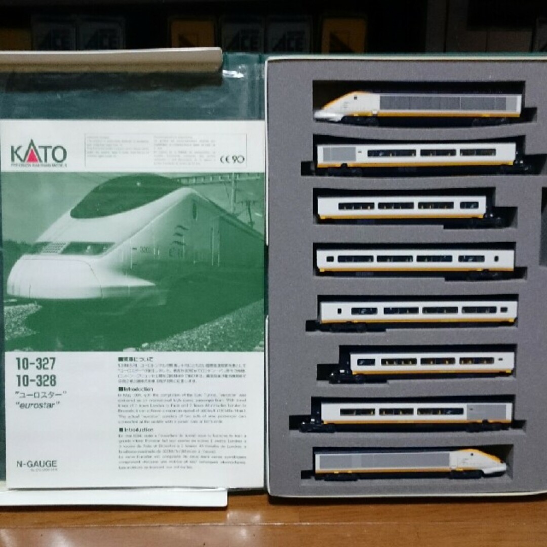 KATO`(カトー)のKATO ユーロスター 8両基本セット 加工品 エンタメ/ホビーのおもちゃ/ぬいぐるみ(鉄道模型)の商品写真