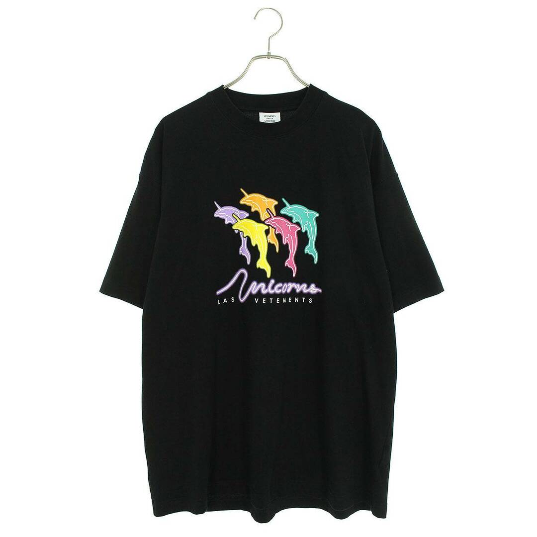 ヴェトモン  22AW  UA53TR190B ドルフィンユニコーンプリントTシャツ  メンズ XS