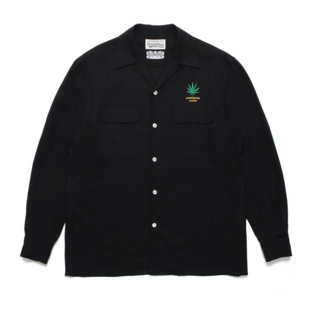 ワコマリア ×バッズプール BUDSPOOL  BUDSPOOL 50s SHIRT ロゴ刺繍半袖シャツ  メンズ XL