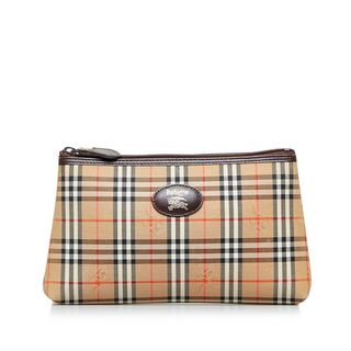 バーバリー(BURBERRY)のバーバリー ノバチェック シャドーホース セカンドバッグ ポーチ キャンバス レディース BURBERRY 【1-0105044】(クラッチバッグ)