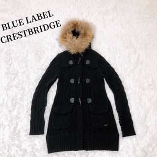 ブルーレーベルクレストブリッジ(BLUE LABEL CRESTBRIDGE)のブルーレーベルクレストブリッジ ダッフル ニット コート ラクーン ファー(ダッフルコート)