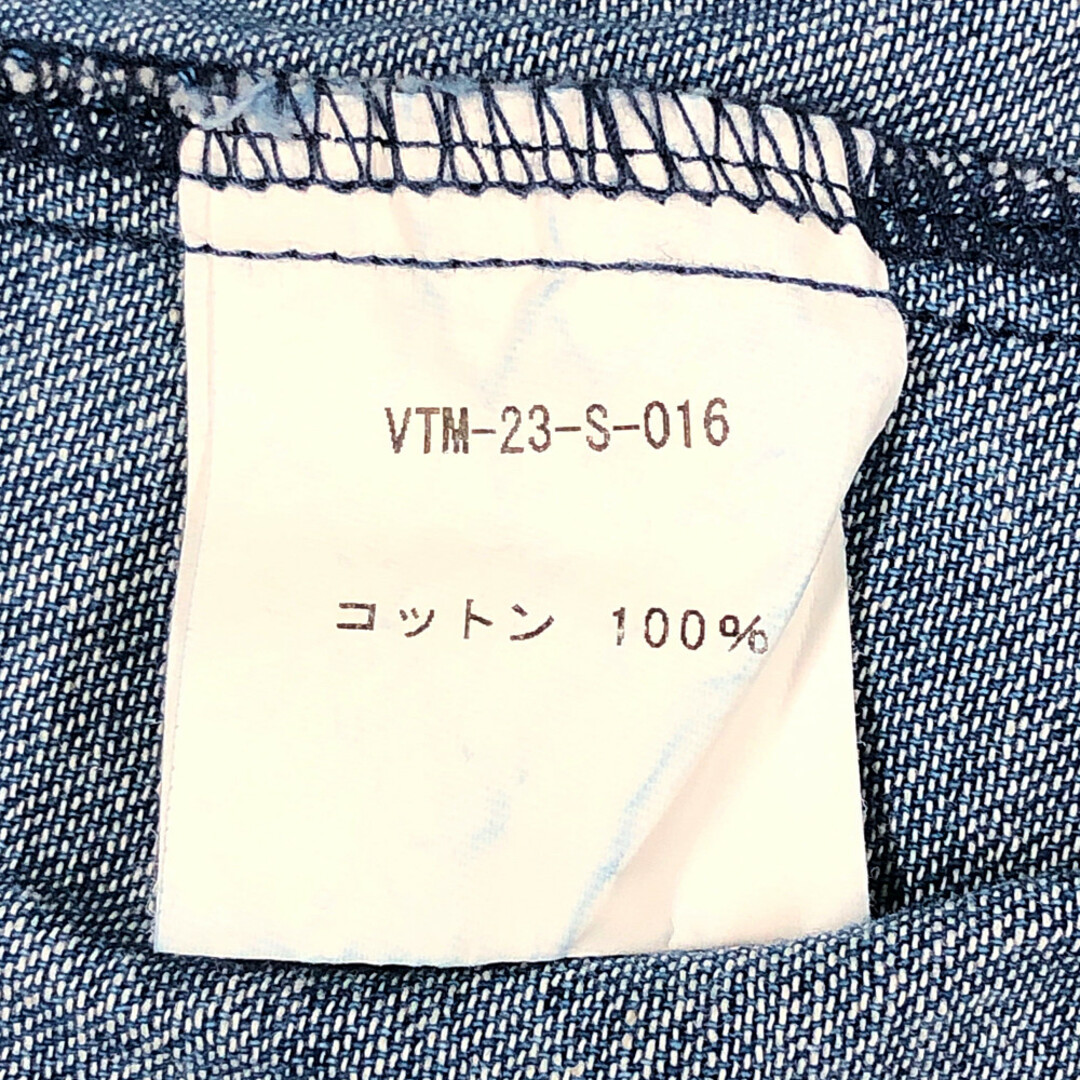 VICTIM ヴィクティム 23SS 品番 VTM-23-S-016 DAMEGE DENIM SHIRTS ダメージ デニム 長袖シャツ ブルー サイズL 正規品 / 31186