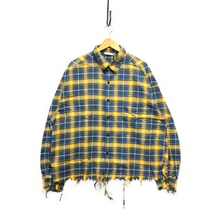 ヴィクティム(VICTIM)のVICTIM ヴィクティム 23SS 品番 VTM-23-S-007 DAMEGE CHECK SHIRTS ダメージ チェック 長袖シャツ サイズL 正規品 / 31187(シャツ)