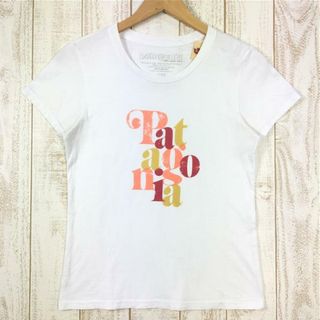 パタゴニア(patagonia)のWOMENs XS  パタゴニア フォント プリント Tシャツ Font Print T-Shirts オーガニックコットン製 アメリカ製 PATAGONIA ホワイト系(その他)