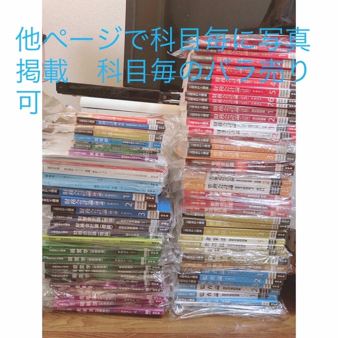 公認会計士　CPA 22・23年　短答&論文のテキスト 改正論点付　メッセージ要 エンタメ/ホビーの本(資格/検定)の商品写真