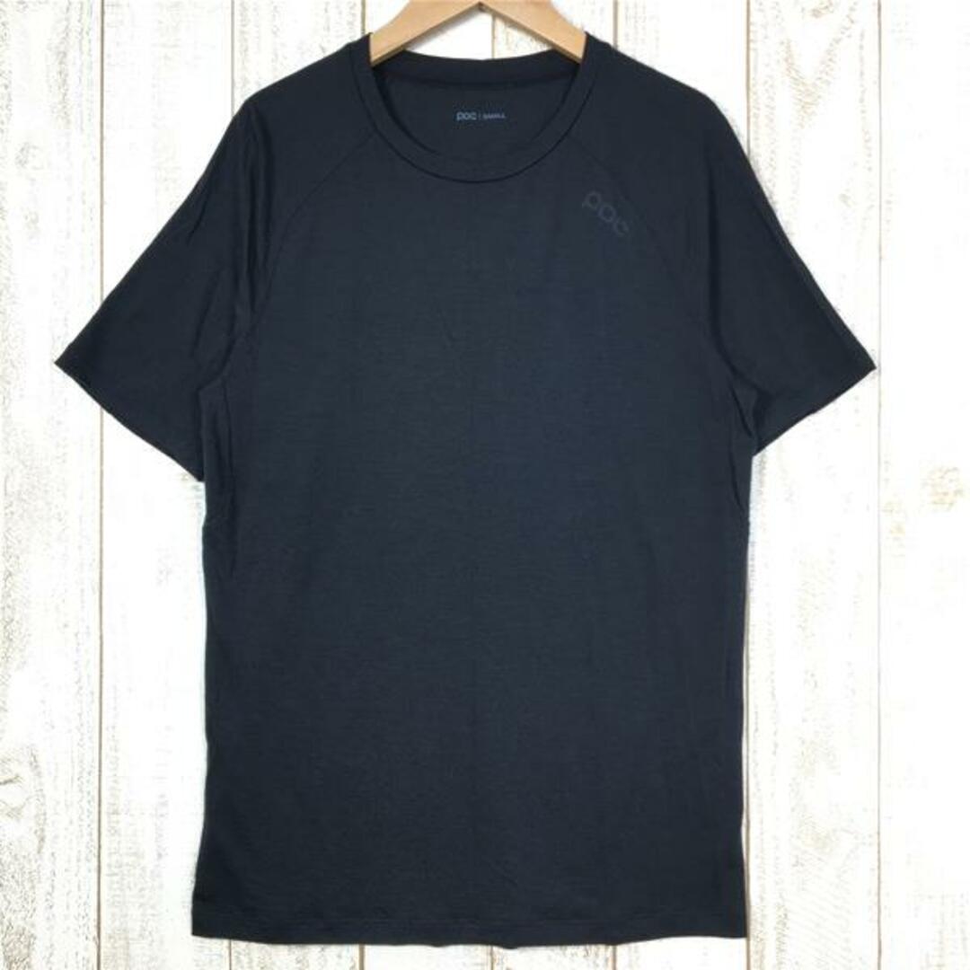 無経年劣化MENs S  ポック ライト メリノ ティー Light Merino Tee Tシャツ メリノウール POC Uranium Black ブラック系