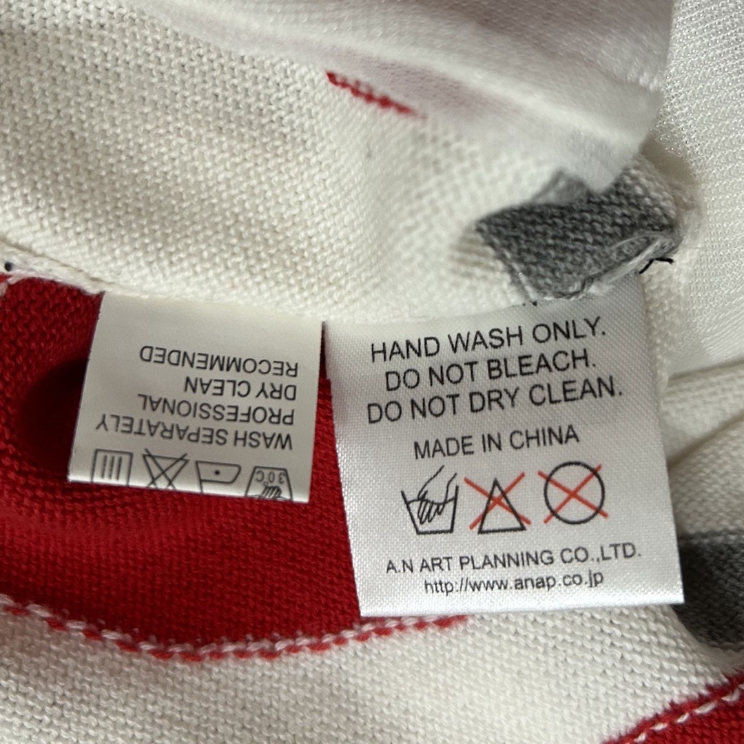 ANAP(アナップ)の匿名発送込　ANAP ニット　ミニ　スカート　ハート　ホワイト　レッド　グレー　 レディースのスカート(ミニスカート)の商品写真