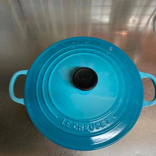 LE CREUSET - ルクルーゼ22cm カリビアンブルーの通販 by ゆっきー's