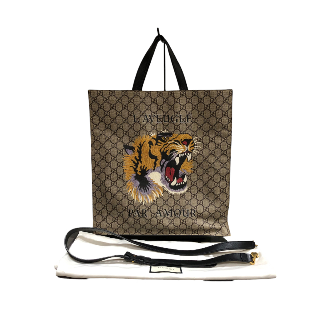 Gucci - グッチ GUCCI タイガートートバッグ トートバッグ メンズ
