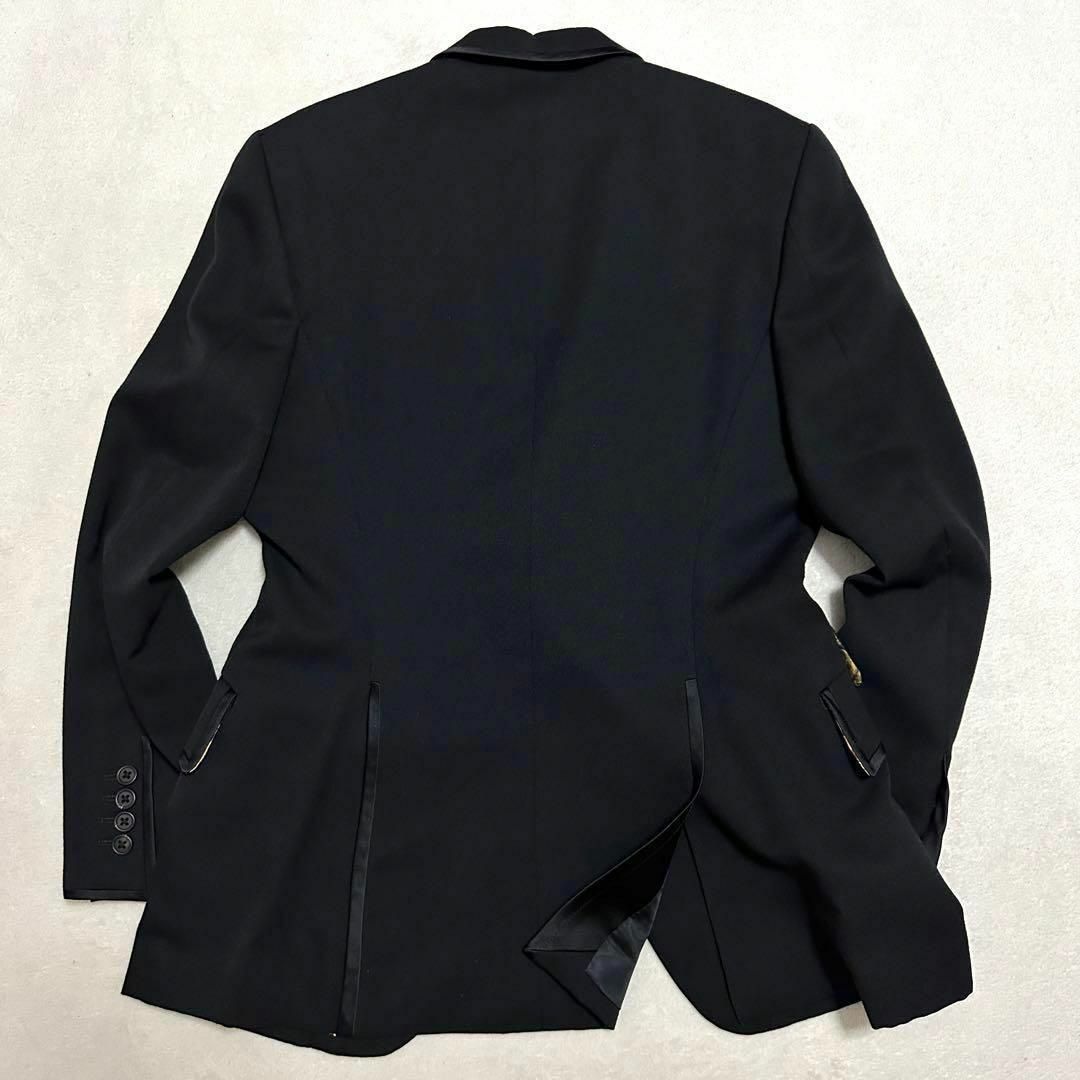 902美品 ポールスミス スーツセット 黒 花柄総裏地 Mサイズ 光沢縁取り