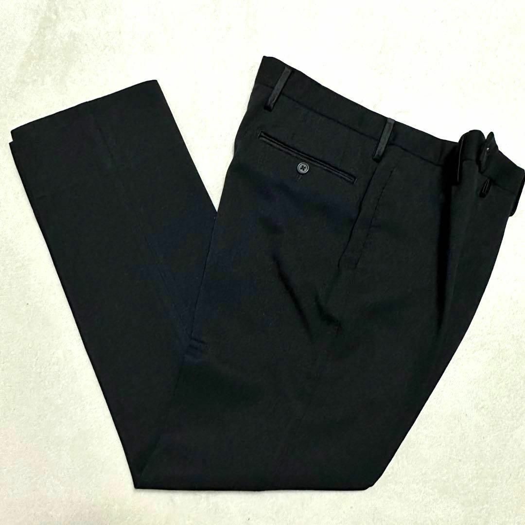 902美品 ポールスミス スーツセット 黒 花柄総裏地 Mサイズ 光沢縁取り
