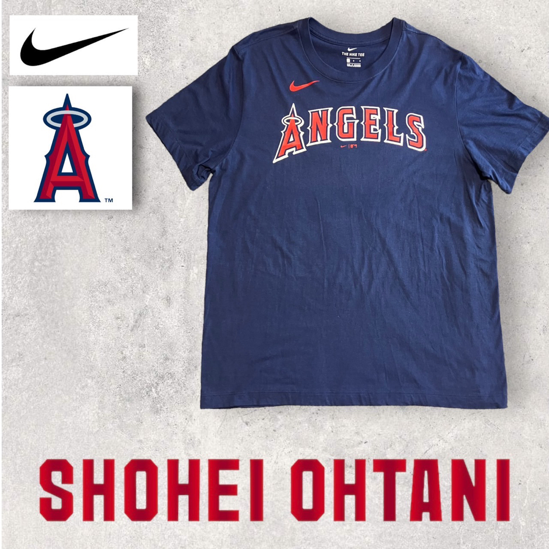 NIKE - 【激レア】大谷翔平 エンゼルス Tシャツ ネイビー Lサイズ MLB