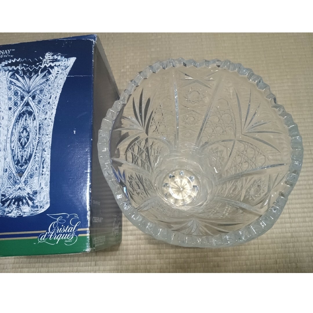 Cristal D'Arques(クリスタルダルク)の新品 花瓶 クリスタルガラス フランス製 フラワーベース 花器 花入れ インテリア/住まい/日用品のインテリア小物(花瓶)の商品写真