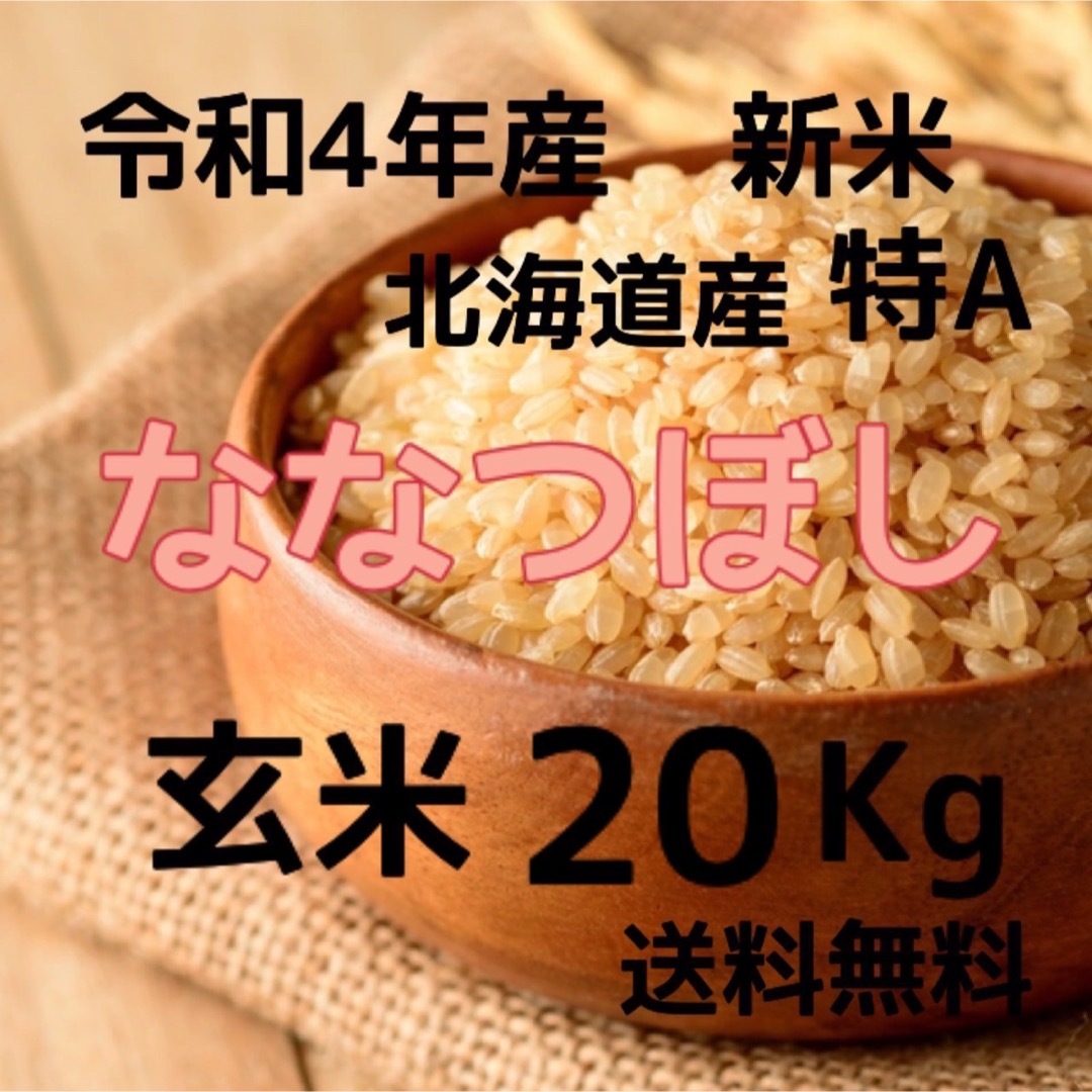 【新米】令和4年産 北海道米　ななつぼし　玄米　20kg無洗米