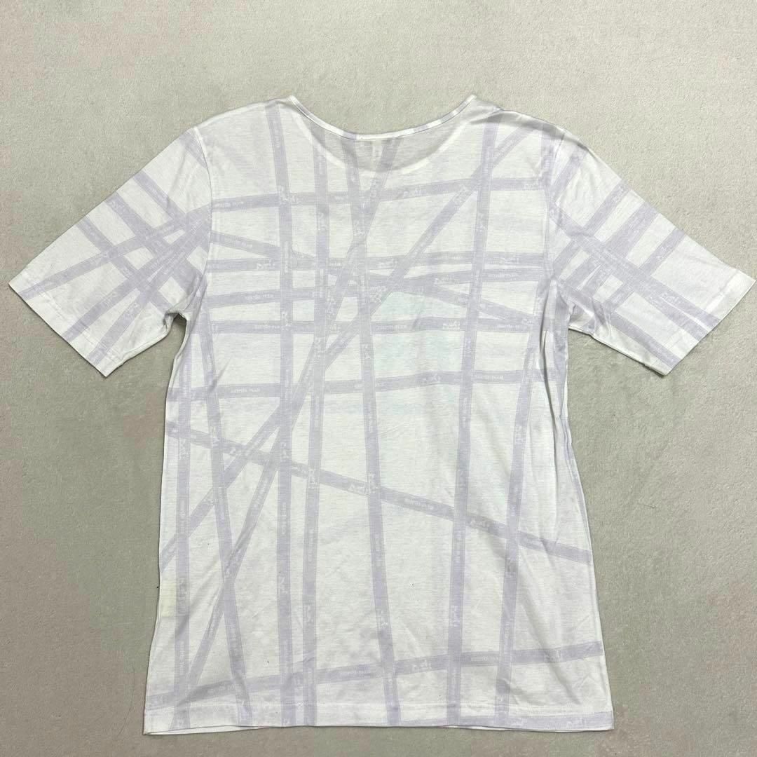 Hermes(エルメス)の866美品 エルメス　リボン柄Tシャツ　カットソー　M 白 レディースのトップス(Tシャツ(半袖/袖なし))の商品写真