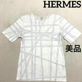 美品　HERMES  エルメス　リボン柄　Tシャツ