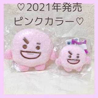 ビーティーイシビル(BT21)のBTS BT21 5周年 ぬいぐるみ ピンクカラー マスコット SHOOKY(キャラクターグッズ)