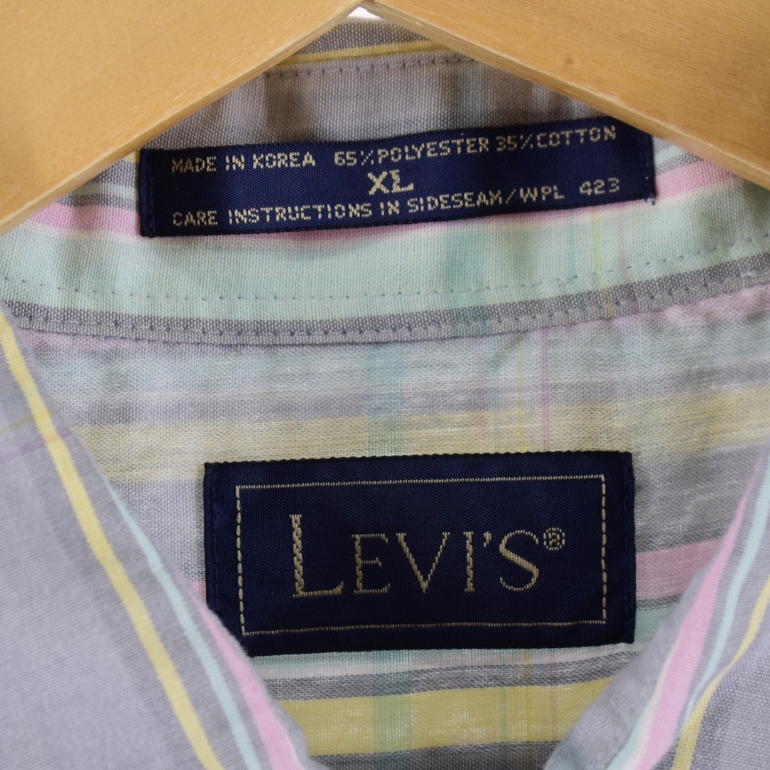 Levi's(リーバイス)の古着 リーバイス Levi's 半袖 チェックシャツ メンズL /eaa349364 メンズのトップス(シャツ)の商品写真