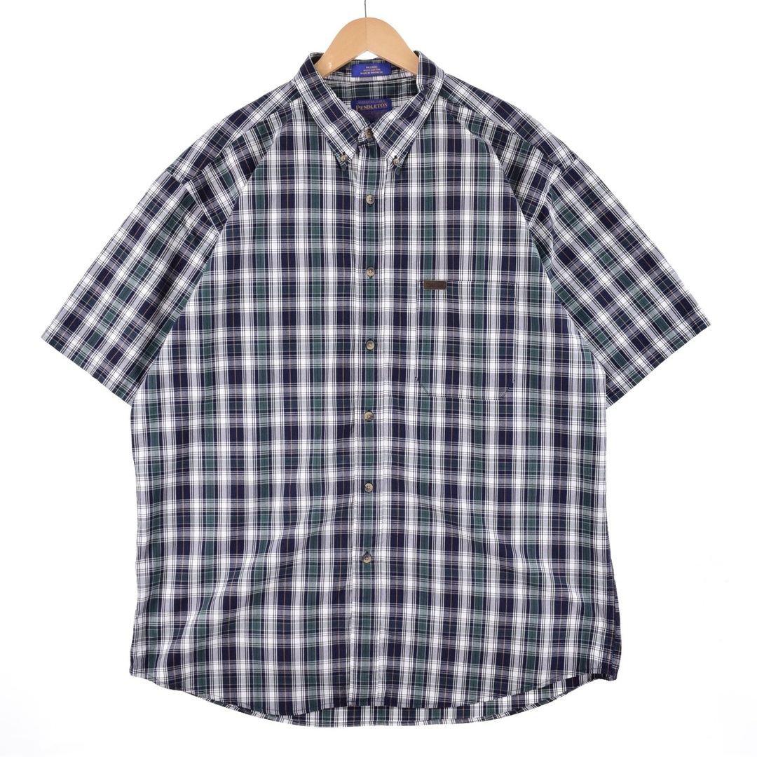 PENDLETON(ペンドルトン)の古着 ペンドルトン PENDLETON 半袖 ボタンダウン チェックシャツ メンズXXL /eaa349373 メンズのトップス(シャツ)の商品写真