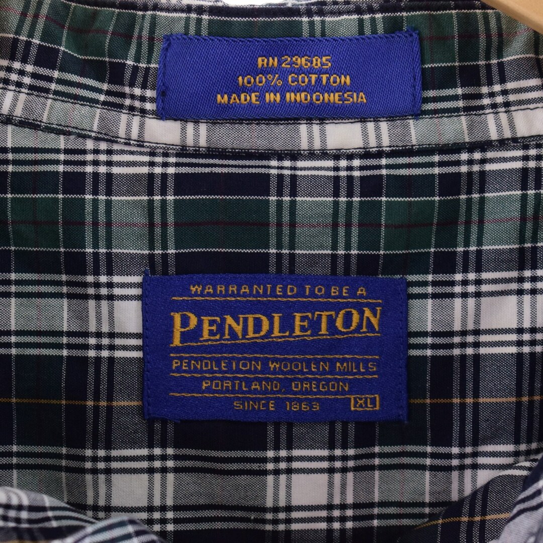 PENDLETON(ペンドルトン)の古着 ペンドルトン PENDLETON 半袖 ボタンダウン チェックシャツ メンズXXL /eaa349373 メンズのトップス(シャツ)の商品写真