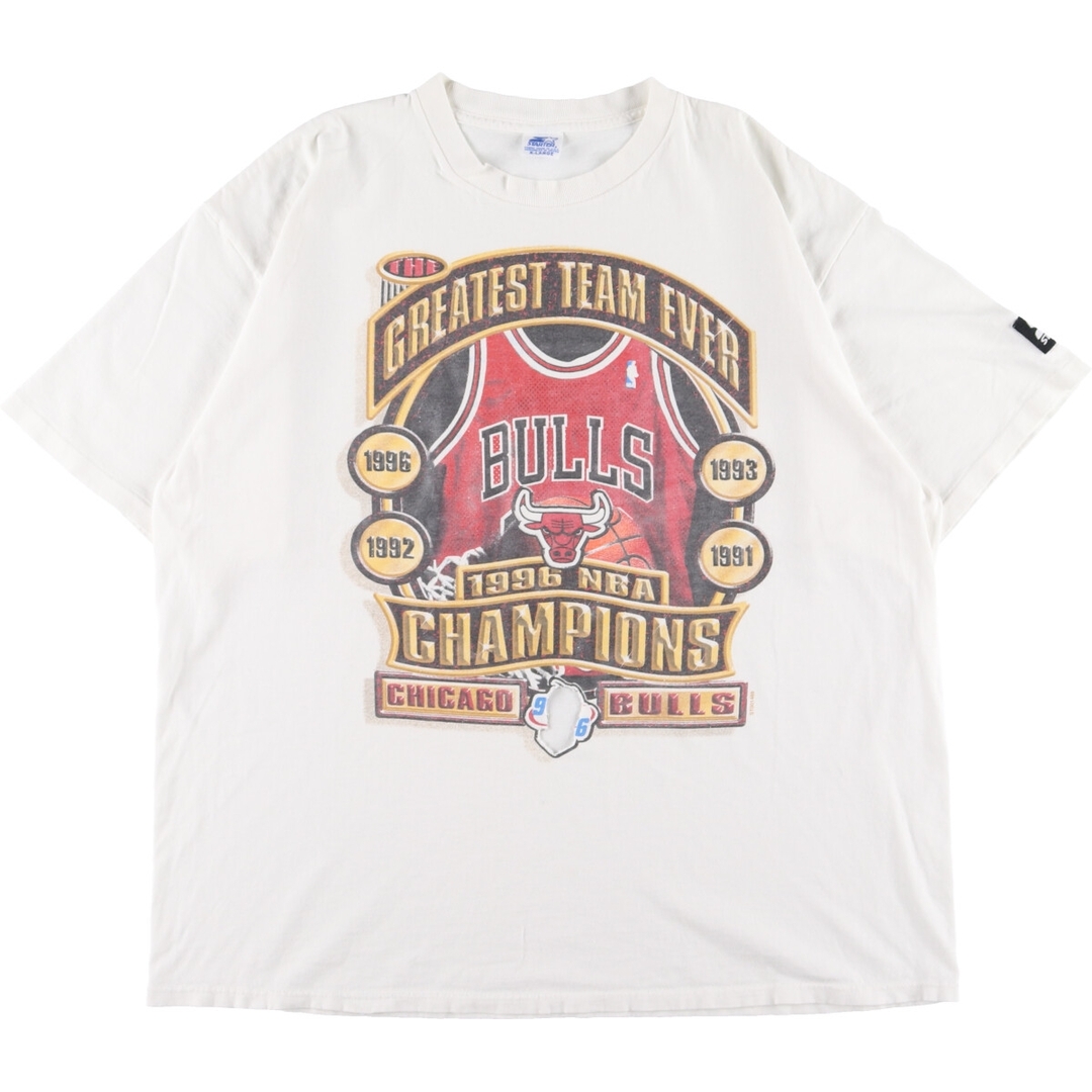 90年代 スターター Starter NBA CHICAGO BULLS シカゴブルズ スポーツプリントTシャツ USA製 メンズXL ヴィンテージ /eaa348797
