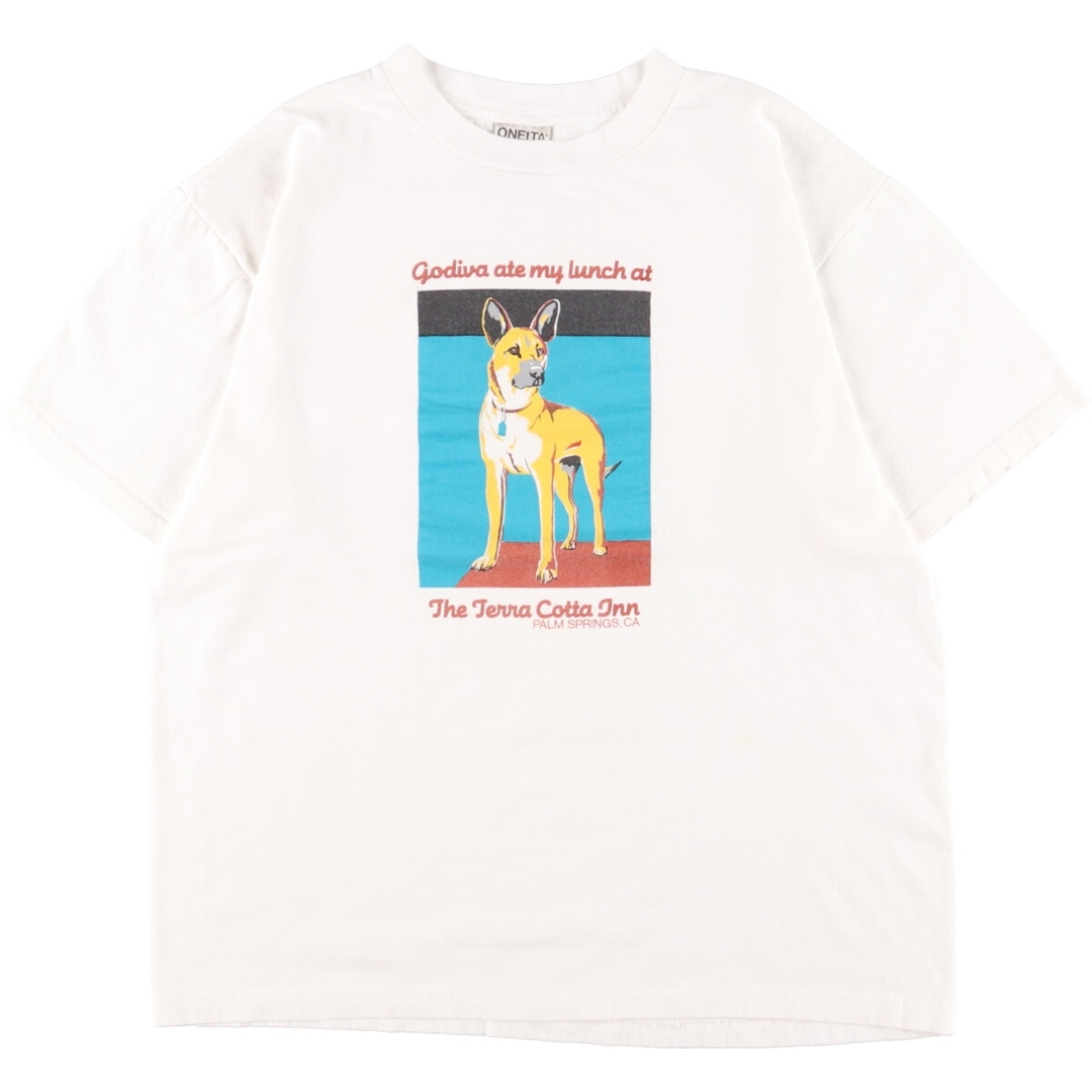 90年代 オニータ ONEITA 犬柄 アニマルプリントTシャツ メンズL ...