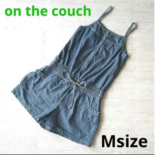 オンザカウチ(on the couch)のレディース　サロペット　オールインワン　M　オンザカウチ　ショートパンツ(サロペット/オーバーオール)