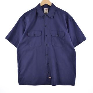 ディッキーズ(Dickies)の古着 ディッキーズ Dickies 半袖 ワークシャツ メンズXL /eaa349541(シャツ)