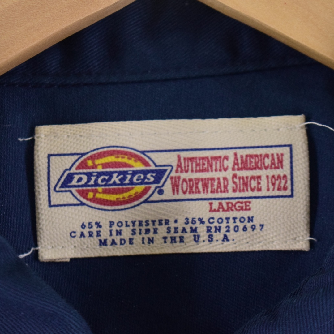 Dickies(ディッキーズ)の古着 90年代 ディッキーズ Dickies 半袖 ワークシャツ USA製 メンズL ヴィンテージ /eaa349542 メンズのトップス(シャツ)の商品写真