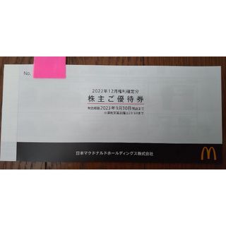 マクドナルド(マクドナルド)のマクドナルド 株主優待券 1冊 (各6枚)(フード/ドリンク券)