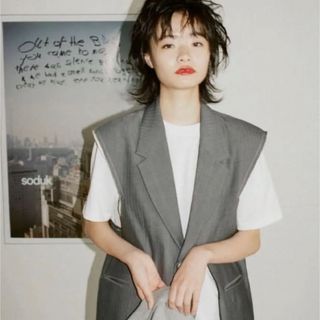 soduk スドーク open slit jacket ノースリーブジャケット