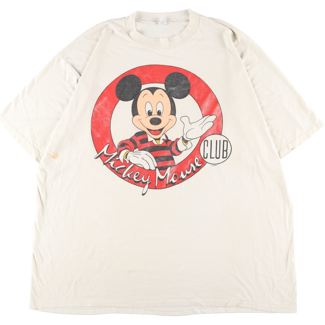 ビッグサイズ 80年代 Disney MICKEY MOUSE ミッキーマウス キャラクタープリントTシャツ メンズXXXL ヴィンテージ /eaa349820USA製年代