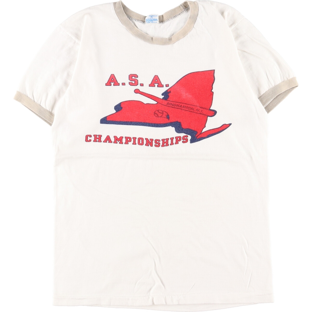 70年代 チャンピオン Champion バータグ リンガーTシャツ USA製 メンズM ヴィンテージ /eaa352046