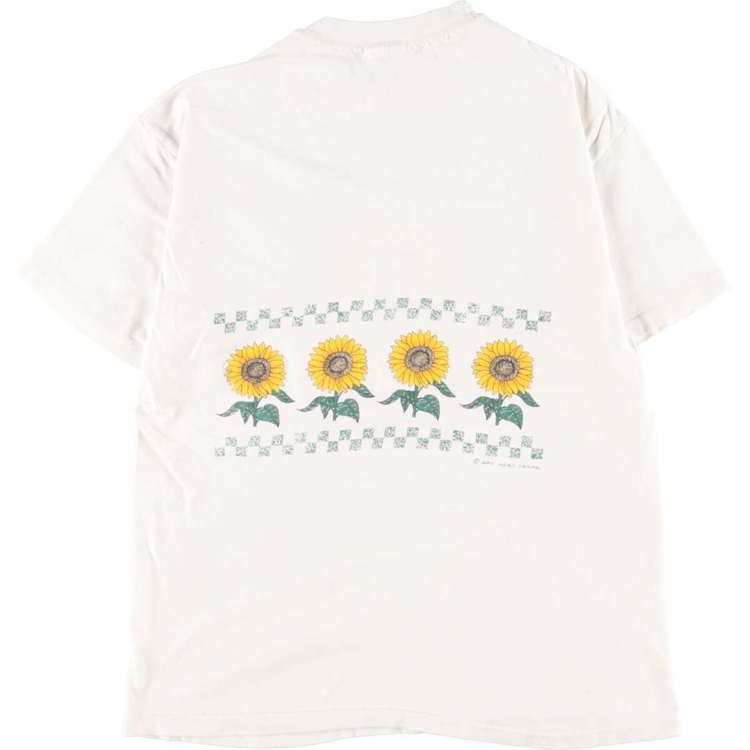 USA製  90's ヘインズ  フラワー アート Tシャツ ひまわり