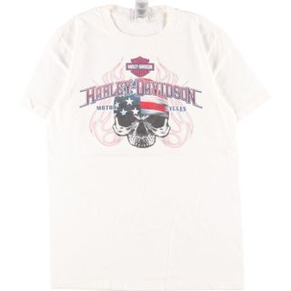 ハーレーダビッドソン(Harley Davidson)の古着 ハーレーダビッドソン Harley-Davidson 両面プリント モーターサイクル バイクTシャツ メンズM /eaa349801(Tシャツ/カットソー(半袖/袖なし))