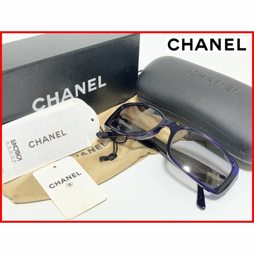 CHANEL シャネル サングラス 箱・ケース付 ブルー D13レディース