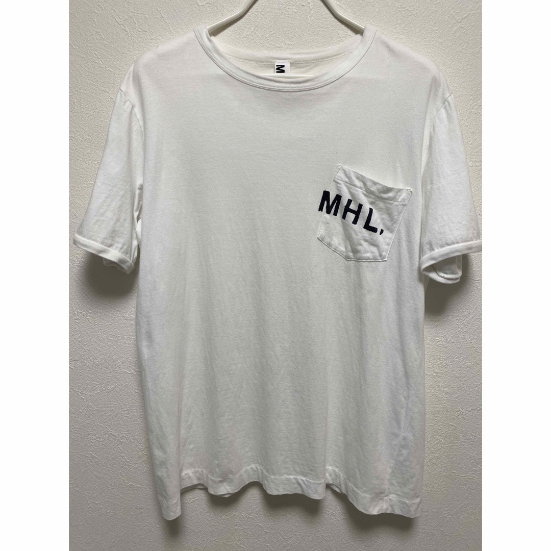 【M.H.L.  】定番　ロゴポケット付きTシャツ　L