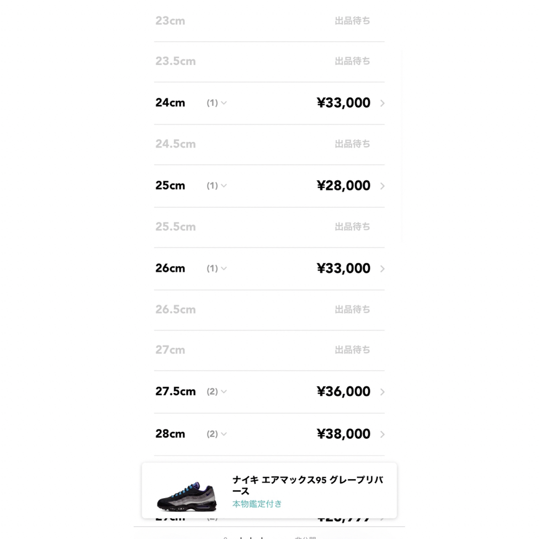 NIKE(ナイキ)の【超希少★未使用】AIR MAX 95 LV8 "BLACK GRAPE" メンズの靴/シューズ(スニーカー)の商品写真