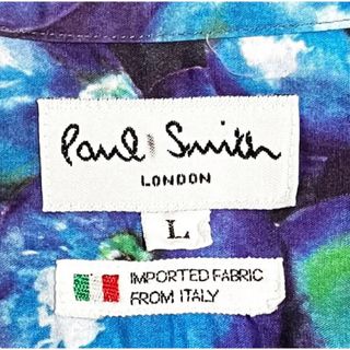 Paul Smith - Paul Smith LONDON 総柄シャツ ブルーベリー柄 80s 90sの