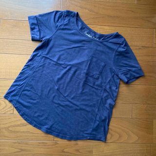 フェリシモ(FELISSIMO)のフェリシモ　汗じみ防止半袖Tシャツ　紺(Tシャツ(半袖/袖なし))