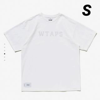 ダブルタップス(W)taps)のWTAPS  ダブルタップス カレッジ ロゴ Tシャツ S ホワイト(Tシャツ/カットソー(半袖/袖なし))