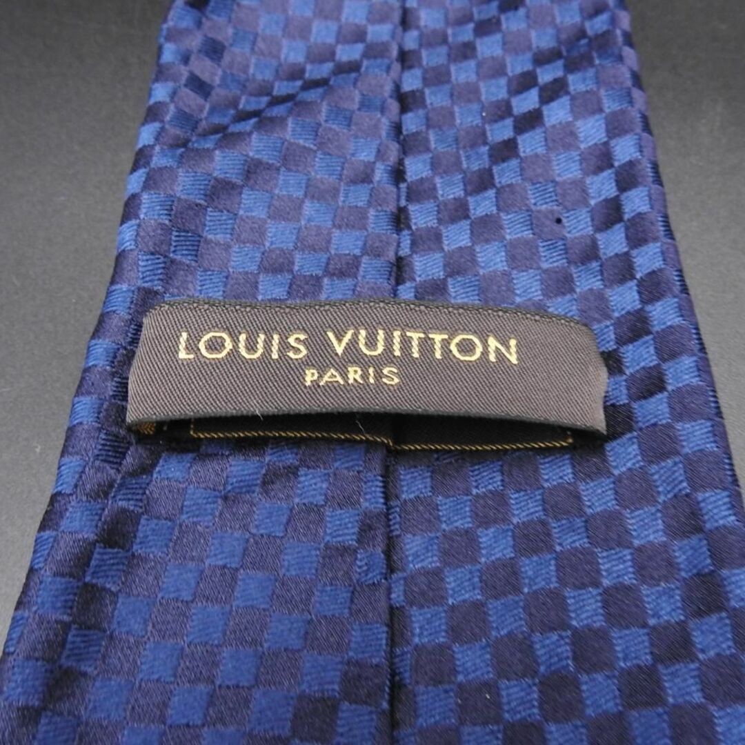 LOUIS VUITTON(ルイヴィトン)の最高級シルク100%【正規品】ルイヴィトン ダミエ ネクタイ ネイビー メンズのファッション小物(ネクタイ)の商品写真