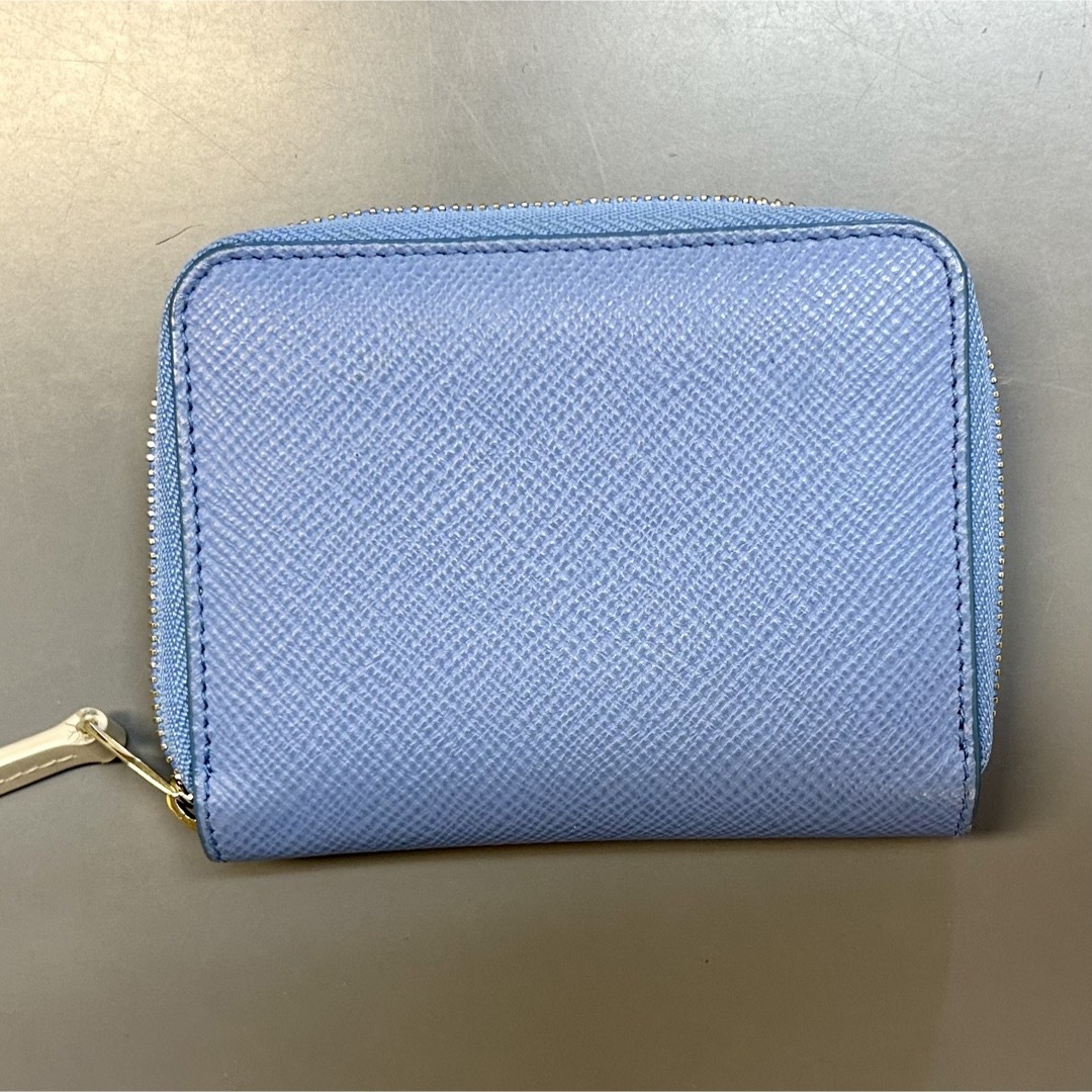 Smythson(スマイソン)のスマイソン Smythson レザー ジップコインケース  ナイルブルー レディースのファッション小物(財布)の商品写真