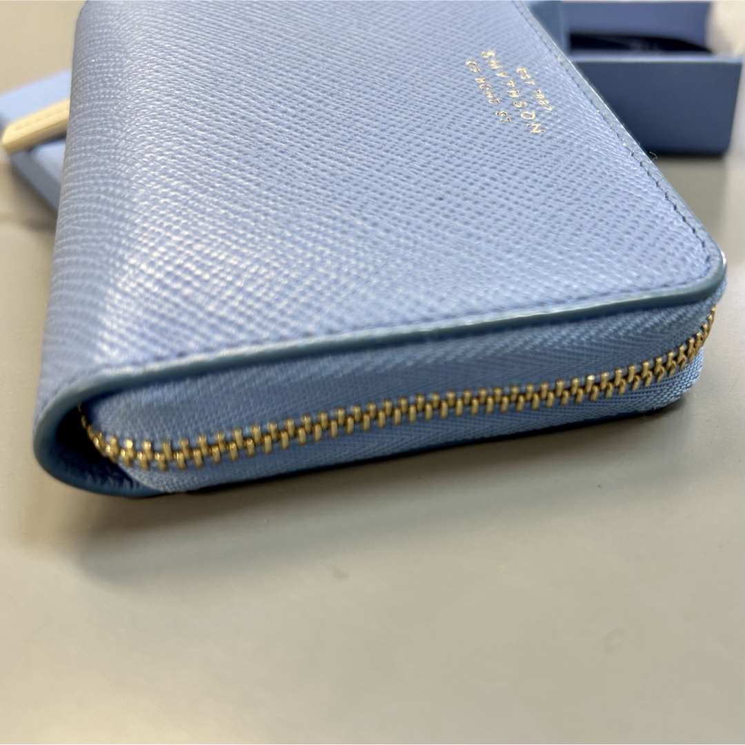 【新品】Smythson スマイソン パナマ キーケース ナイルブルー1162cm付属品