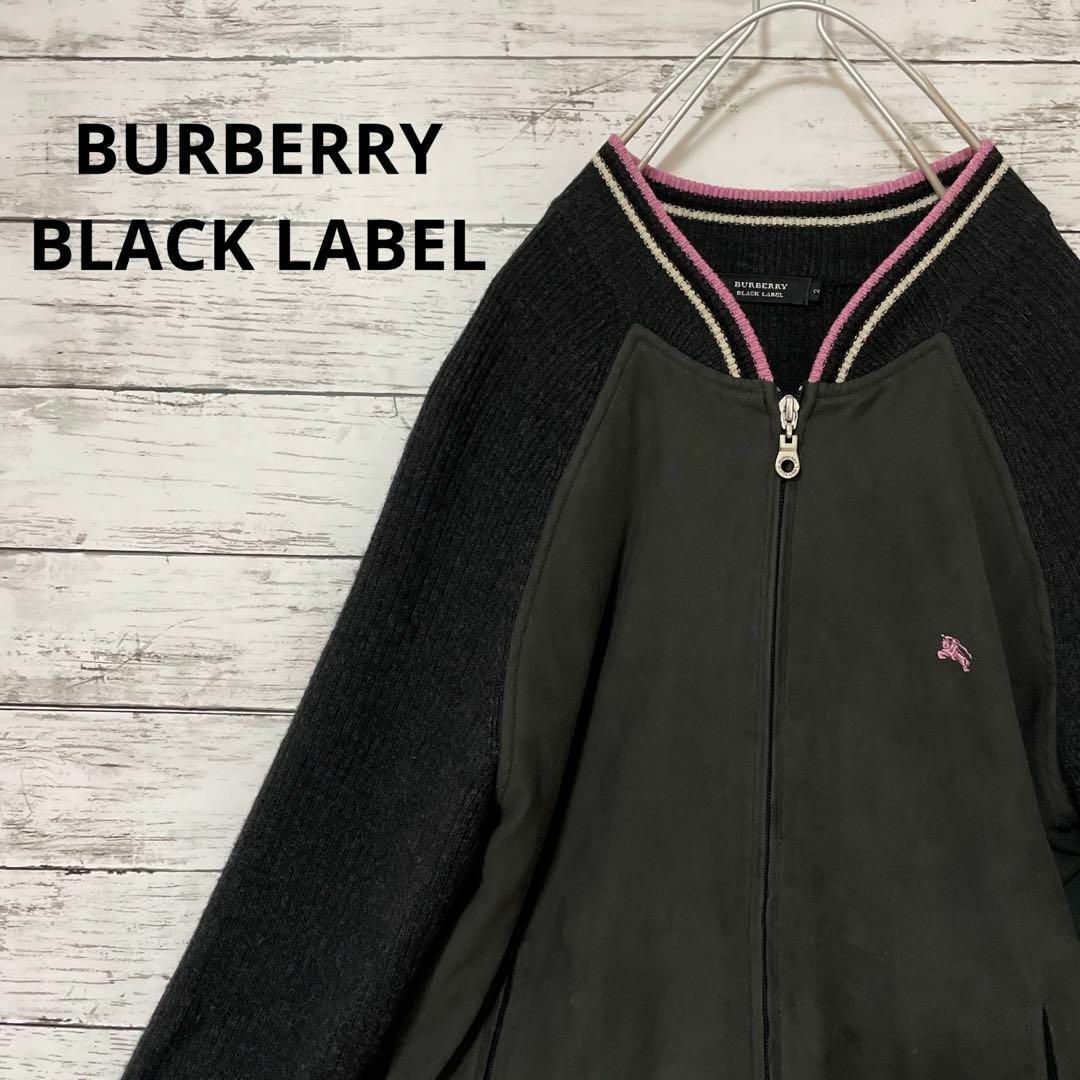 BURBERRY BLACK LABEL - BURBERRY BLACK LABEL ニット×スウェード